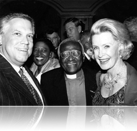 Salute to Archbishop Desmond Tutu with Dina Merrill at the St. Regis Rooftop